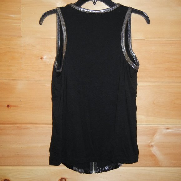 Platinum Plush Tank Top Size XL Black & Silver Front Zipper NWOT - Picture 4 of 10